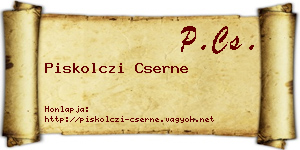 Piskolczi Cserne névjegykártya
